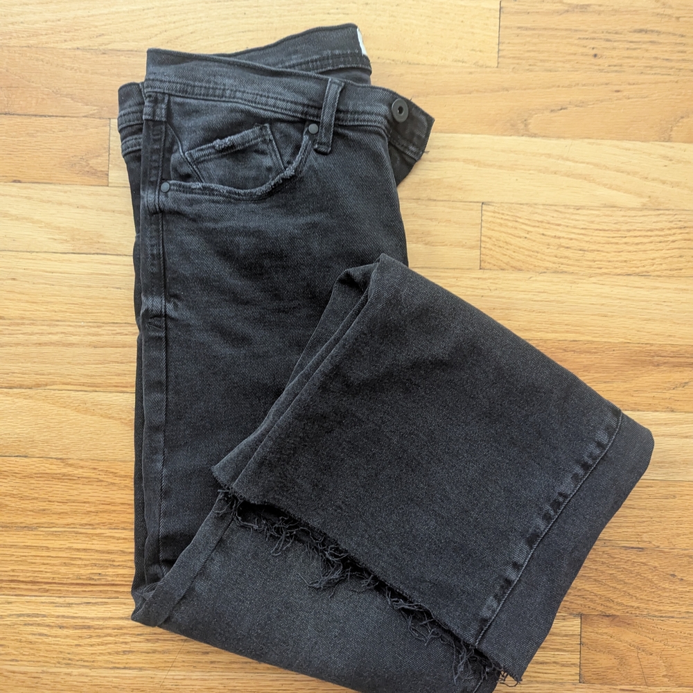 Kensie Black Flare Wide Leg Jeans